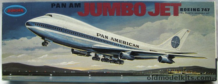 Aurora 1/156 747 Pan Am Jumbo Jet, 361-250 plastic model kit